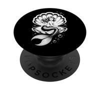 Sirena mare conchiglia rilassante oceano sirena adulto donne ragazze PopSockets PopGrip Adesivo