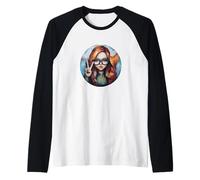 Sirena pacifica con occhiali Fantasy Art Maglia con Maniche Raglan
