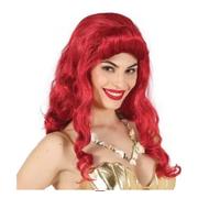 Sirena Parrucca Rosso Ondulate Lunghe Cosplay Mermaids Costume Piccolo Ariel 50s