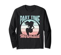 Sirena Part-Time Bambini Ragazza Carino Sirene Mermaid Maglia a Manica