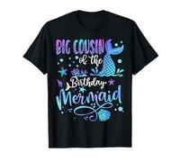 Sirena per festa di compleanno con scritta "Big Cousin of the Birthday" Maglietta