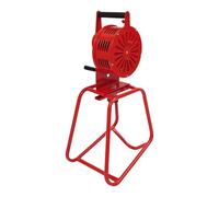Sirena portatile a manovella, 125 dB in lega di alluminio con supporto, funzionamento manuale per allarmi antincendio, guardie costiere, scuole e fabbriche di emergenze (rosso)