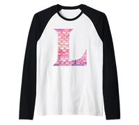 Sirena Scala Iniziale L Dreamy Pastel Patterns Maglia con Maniche Raglan