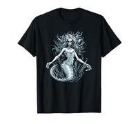 Sirena Scheletro Sirena Skull Tee Donne Uomini Bambini Ragazzi Ragazze Maglietta