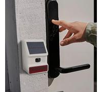 Sirena solare senza fili per esterni, in ABS, impermeabile, 433 MHz, allarme di sicurezza con flash luminoso per proteggere la tua casa per allarme di sicurezza domestica (senza fili)