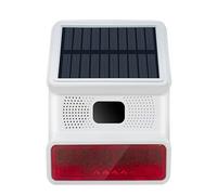 Sirena solare senza fili radio HXA523 compatibile con il sistema di allarme senza fili HUXGO | Sirena di allarme Smart Home resistente alle intemperie da 100 dB