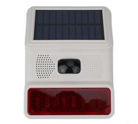 Sirena stroboscopica a energia solare senza fili, 433 MHz, impermeabile, luce di allarme per esterni per un migliore sistema di sicurezza domestica (senza fili)