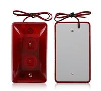Sirena stroboscopica cablata Luce rossa Suono Flash Buzzer 12V 15W Sirena di sicurezza elettrica di allarme di sicurezza domestica Strobo lampeggiante Luce rossa per la casa Hotel