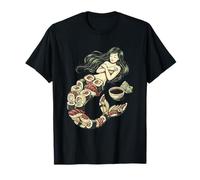 Sirena Sushi Arte Tatuaggio Amanti Giapponese Maglietta