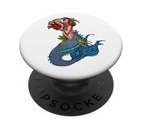 Sirena tentatrice con pinne - Sirena PopSockets PopGrip Adesivo