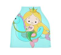Sirena Unicorno Passeggino Tettoia Copri Seggiolino Copertura Infermieristica Auto per Bambini per L'Allattamento Al Seno Morbido Traspirante Elastica Tettuccio