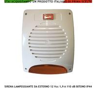 Sirena Universale Antifurto Esterna Lampeg.nte Allarme Caduta Alimentazione 12 V