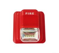 Sirena visiva cablata da 12 V 24 V CC, con 3 impostazioni di tono e LED stroboscopico luminoso per sistemi antincendio e sicurezza (24 V)