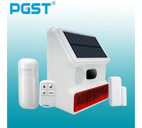Sirena Wireless PGST 433MHz con Luce Lampeggiante Solare Impermeabile per Sistema di Allarme Antifurto WiFi GSM per Sicurezza Domestica Esterna