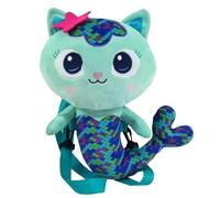 CYPBRANDS Mercat Plush Toy Mermaid Cat 32cm Plush Backpack with Zipper and Adjus