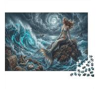 SirenaPuzzle 1000 Pezzi Cartone Spesso Allenamento Cognitivo Corallo al Chiaro di Luna Barriera corallina Anziani, Tempo Libero, Relax Mentale 70x50cm/1000pcs