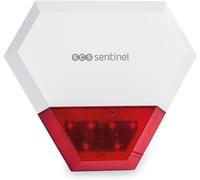 Sirene extérieure filaire additionnelle KitAlarm - SCS SENTINEL - Portée 80m - Alerte sonore et lumineuse