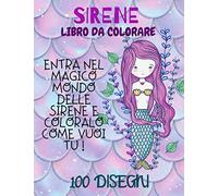 Sirene libro da colorare: Un fantastico album per bambini, facile da colorare, con pagine bellissime, immagini uniche con retro bianco per non ... li farà divertire, ottimo come idea regalo