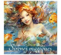 Sirènes magiques (Calendrier mural carré 2027 30x30 cm) Calendrier double avec u
