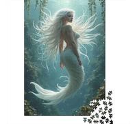 Sirenetta Sottomarina Puzzle 1000 Pezzi Carta per Adulti Scena Oceano Mistica Gioco di Puzzle Relax Casa Regalo Famiglia 70x50cm/1000pcs