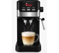 Sirge CREMAEXPRE+ Macchina Caffè Espresso 20 Bar con Cappuccino, Cialde ESE44 e Macinato, 3 Filtri Inclusi, Lancia Vapore, 1100W, Serbatoio 1,25L