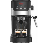 Sirge CREMAEXPRESSO+ Macchina per Caffè Espresso e Cappuccino con 2 filtri, 1100 W, 20 bar [POMPA MADE IN ITALY], Serbatoio dell'acqua 1,25 L Rimovibile • Ugello Vapore Cappuccino, NERA