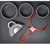 Sirge KITPASTA Accessori per Pasta 1 Tagliapasta + 1 kit ravioli in acciaio + 3 coppa pasta rotondi in acciaio per Macchine della Pasta