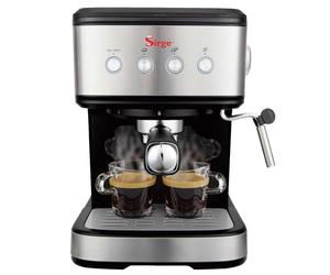 Sirge LUSSY Macchina per Caffè Espresso, Cappuccino e BEVANDE CALDE utilizza caffè in polvere e/o Cialde Potenza 1100 Watt. POMPA ITALIANA da 15bar con 3 filtri in dotazione