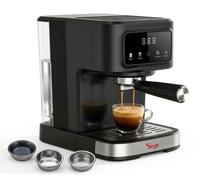 Sirge Macchina Caffè Espresso 20 Bar Digitale 3 Filtri | Cappuccino, Cialde ESE4
