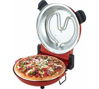 Osolemio Forno Pizza Elettrico 1200w - 400c - Timer 15 Min - Pizze In 5 Min - Temperatura Regolabile, Pietra Refrattaria Nera.