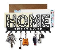 SirHoldeer Porta Lettere da Parete Moderno, Portachiavi da Parete Home Sweet Home, Appendichiavi da Ingresso, Appendiabiti da Parete Design, Attaccapanni da Parete, Idee Regalo per la Casa