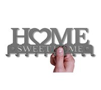 SirHoldeer Portachiavi decorativo con ganci, cartello per la casa dolce della fattoria, decorazione da parete in metallo per corridoio, ingresso