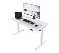 SIRHONA Scrivania Sed-Stand 120 x 60 cm, scrivania elettrica regolabile con 3 funzioni di memoria, sistema anti-collaudo, installazione rapida, bianco