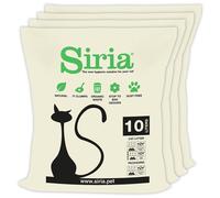 Siria 40L Lettiera per Gatti Vegetale e Agglomerante Set 4 sacchi da 10 Litri
