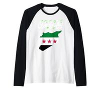 Siria,Siria Mappa,Bandiera della Siria,Siriano. Maglia con Maniche Raglan