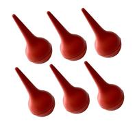 Siringa a Bulbo per Orecchie 6 Pezzi in Gomma Rosso