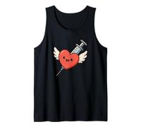 Siringa a Forma di Cuore Kawaii Divertente per Infermiera Umorismo flebotomista Canotta