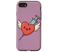 Siringa a forma di cuore Kawaii divertente per infermiera umorismo flebotomista Custodia per iPhone SE (2020) / 7/8