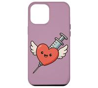 Siringa a forma di cuore Kawaii divertente per infermiera umorismo flebotomista Custodia per iPhone 12 Pro Max