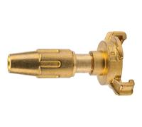 Gardena Siringa in ottone a innesto rapido per tubi da 13 mm (1/2 pollice): attacco rapido con getto d'acqua regolabile e disabilitato (7130-20)