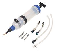 Siringa di aspirazione del carburante, 1500 ml, in plastica e metallo, con chiusure rapide e connettori universali, per veicoli a benzina, diesel, officina, garage, riparazione, manutenzione