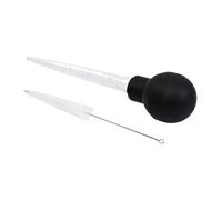 Siringa di baster -Iniettore di cottura di grande capacità per carne e liquidi, tubo resistente al calore con pennello per la pulizia, utensile da cucina per arrostire, casa, barbecue,
