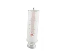 Siringa di vetro grande da laboratorio da 1000 ml con calibro in vetro/infusore in vetro calibro Ruhr lock siringa di campionamento da 1000 cc(Ruhr Locks Caliber)