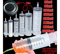 Siringa in Plastica Resistente di Grande Capacità 100Ml, 150Ml, 250Ml, 350ml, 550Ml, 1000Ml | Estrattore d'Olio per Auto Adatto per Dispensazione in Laboratorio, Erogazione di Colla, Irrigazione