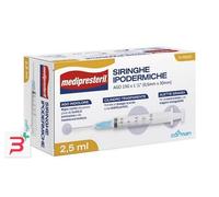 SIRINGA IPODERMICA MEDIPRESTERIL AGO 23 GAUGE 1 1/4 0,6X30MM 2,5 ML 10 PEZZI