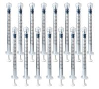 Siringa Luer Lock 5Ml Confezione Da 100, Siringa Medica Sterile Singolarmente Sigillata Senza Olio Di Silicone & Senza Gomma, Siringhe Senza Ago Per Uso Medico, Cura Domiciliare(1ml Lock)