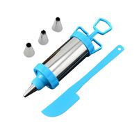 Siringa per decorazione torte, iniettore per glassa e cupcake, siringa decorativa in metallo, per uso alimentare, riutilizzabile, strumento per decorare torte in acciaio inox