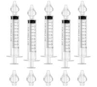 Siringa per Lavaggi Nasali Bambini, 5 Pezzi 10ml Irrigatore Nasale con 10 Morbide Olive Nasali per Lavaggio, Irrigazione Nasale Riutilizzabile Portatile Aspiratore Nasale