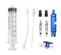 Siringa per Liquido Sigillante con Tappo Valvola Presta,nuclei valvola Presta Siringa Lattice mtb con Strumento di Rimozione Valvola Presta Valve Kit Montaggio Tubeless per Bicicletta/mtb/Sigillanti