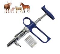 Siringa Semiautomatica per Bestiame, Dispenser di Medicina per Vaccini Veterinari Pompa di Precisione Co Iniettore Animale Regolabile E Riutilizzabile, per Bestiame da Oca Maiale Toro E Pecora